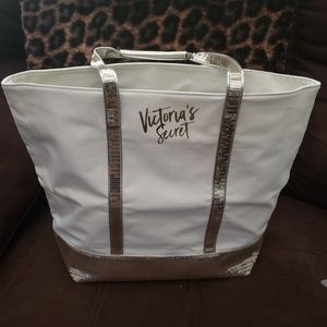 New Victoria's Secret Canvas/Sequin Tote